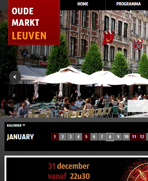 Oude Markt Leuven website