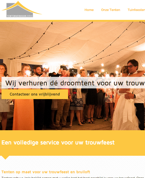 Webdesign Tentenverhuur Joris